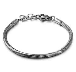Pandora stílusú karlánc - 21 cm -antikolt ezüst