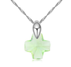 Cross- zöld - Swarovski kristályos nyaklánc