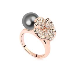 Mira - Ezüstszürke - Swarovski kristályos - Gyűrű