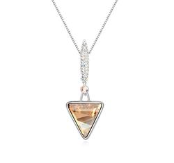 Triangulum - borostyán- Swarovski kristályos nyaklánc
