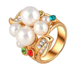 Álom-gyöngyök -  Swarovski kristályos divatgyűrű