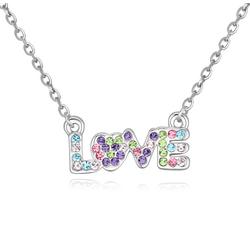 Love - színes- Swarovski kristályos nyaklánc