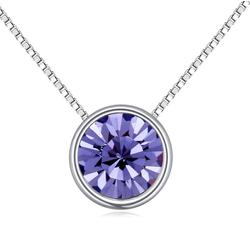 Egyszerü kristály -lila- Swarovski kristályos - nyaklánc
