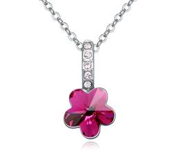 Flower- bordó- Swarovski kristályos nyaklánc
