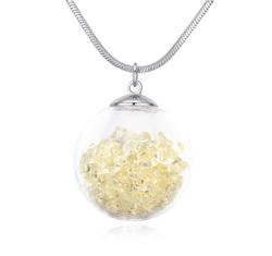 Million- Swarovski kristályos nyaklánc-halványsárga
