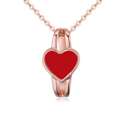 Szívgyűrű- piros- Swarovski kristályos - nyaklánc-Valentin napra ajánljuk!