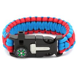 4 funkciós iránytűs paracord túlélő karkötő kovakő nélküli