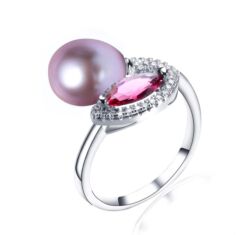 Josefine - valódi gyöngyből készült gyűrű - rózsaszín