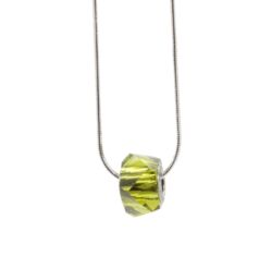 Helix Bead - Swarovski medál nyaklánccal - Olivine - zöld