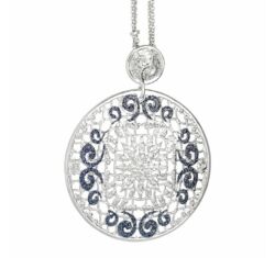 Boccadamo Jewels - bronz kerek medálos nyaklánc - Alissa - kék-ezüst
