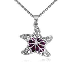 Starfish - lila - Swarovski kristályos nyaklánc