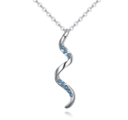 Spiralis - kék - Swarovski kristályos nyaklánc