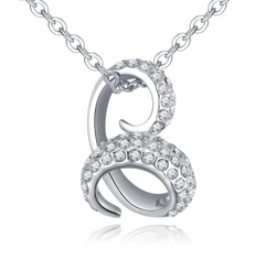 Tentacle - fehér- Swarovski kristályos nyaklánc