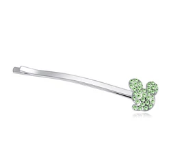 Minnie -zöld- Swarovski kristályos- hajcsat