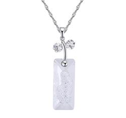 Kami - Swarovski kristályos nyaklánc - csillámos fehér