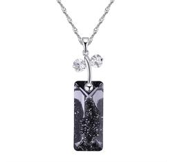 Kami - Swarovski kristályos nyaklánc - csillámos fekete
