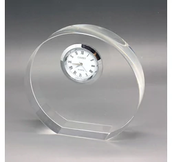 Kristály asztali óra - gravírozás egyedi szöveggel és képpel-100*25 mm