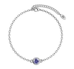 Február-Birth Stone-Swarovski kristályos karkötő - Amethyst -lila