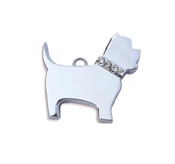Schnauzer alakú, gravírozható nemesacél biléta