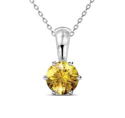 November Birth Stone - Swarovski kristályos nyaklánc - Citrine - sárga