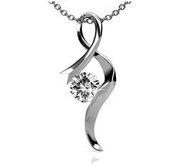 Métisz - Swarovski kristályos  nyaklánc - fehér