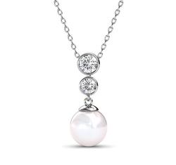 Lora - Swarovski kristályos  nyaklánc - fehér