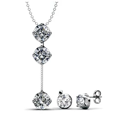 Jerne - Swarovski kristályos szett - fehér