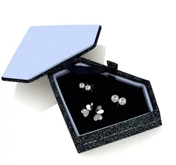Változatosság - ékszerdobozos Swarovski fülbevaló szett - fehér