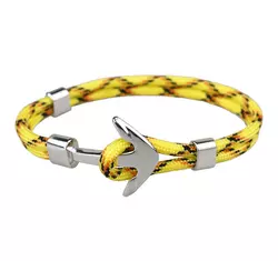 Anchorissime - Anchor horgony karkötő - ezüst- sárga mintás kötéllel