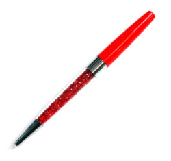 Kristályos toll ( golyóstoll ) fekete tintával - piros