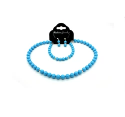 Swarovski gyöngy ékszerszett - Turquoise Pearl - világoskék