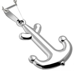 Gravírozható anchor ezüstözött medál