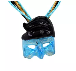 Mask - Muránói üveg medál - kék