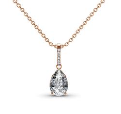 Fortuna - Swarovski kristályos nyaklánc díszdobozban - fehér