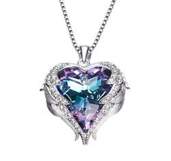 Angyalszárny - Swarovski kristályos nyakék - lila