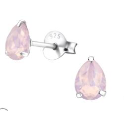 Ava - Swarovski kristályos fülbevaló - Rose Water Opal
