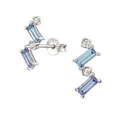 Step - Swarovski kristályos fülbevaló - kék