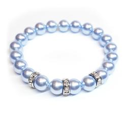 Swarovski gyöngy karkötő - Light Blue - kék