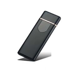 Elegáns  2.USB öngyújtó, látványos bekapcsológombbal -  fekete