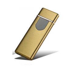 Elegáns  2.USB öngyújtó, látványos bekapcsológombbal -  arany