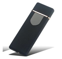 Elegáns  2.USB öngyújtó, látványos bekapcsológombbal -matt  fekete