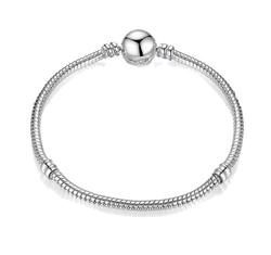 Pandora stílusú karlánc - round- 17 cm