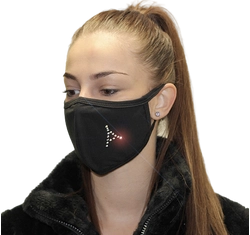 Swarovski kristályos egészségügyi maszk - fekete, Párizs