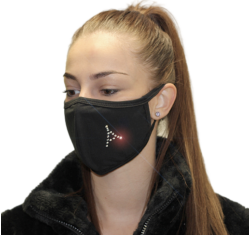 Swarovski kristályos egészségügyi maszk - fekete, Párizs