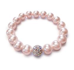 Swarovski gyöngy karkötő  - Rosaline - kristálygömb dísszel
