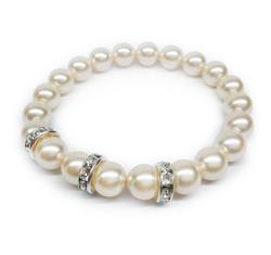 Swarovski gyöngy karkötő - Creamrose - krém