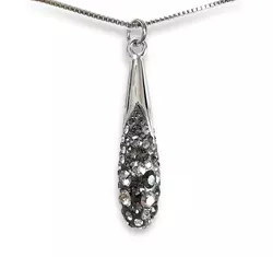 Bilion - Swarovski kristályos ezüst nyaklánc-Black diamond