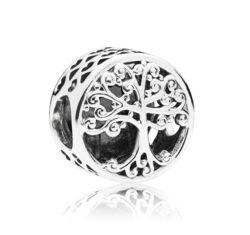 Pandora stílusú ezüst charm - Családfa