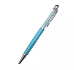 Kristályos toll ( golyóstoll ) kék tintával, érintőképernyőhöz való véggel - világoskék