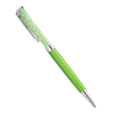 Kristályos toll ( golyóstoll ) kék tintával - zöld
